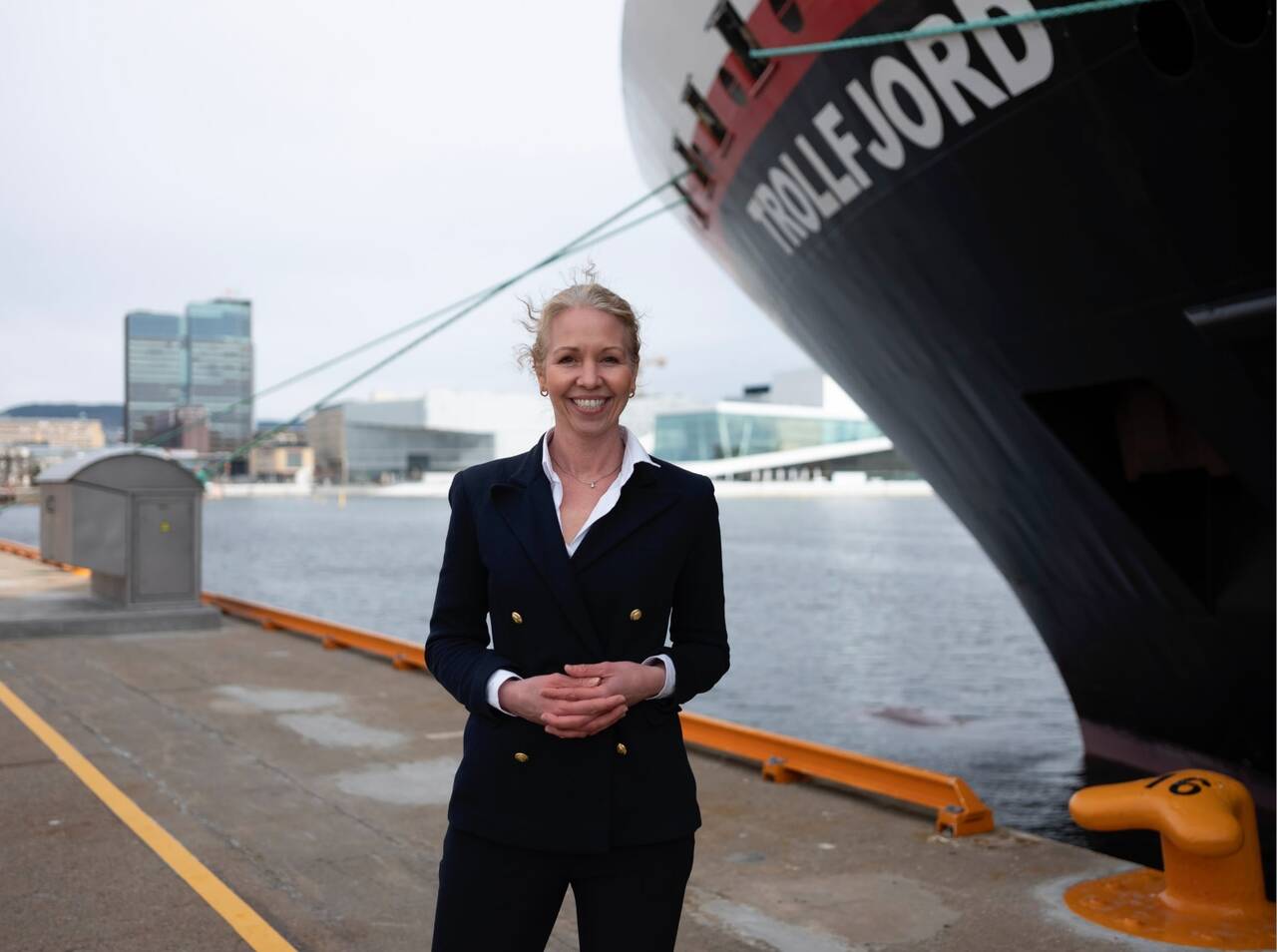 Hedda Felin, administrerende direktør i Hurtigruten. Foto: Kristian Dale / Hurtigruten