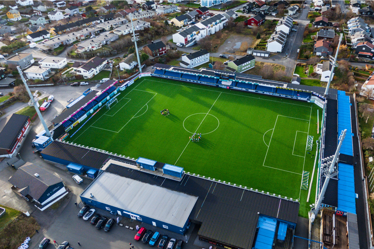 KBKs hjemmebane på Nordmøre stadion. Foto: Steinar Melby, NettStudio