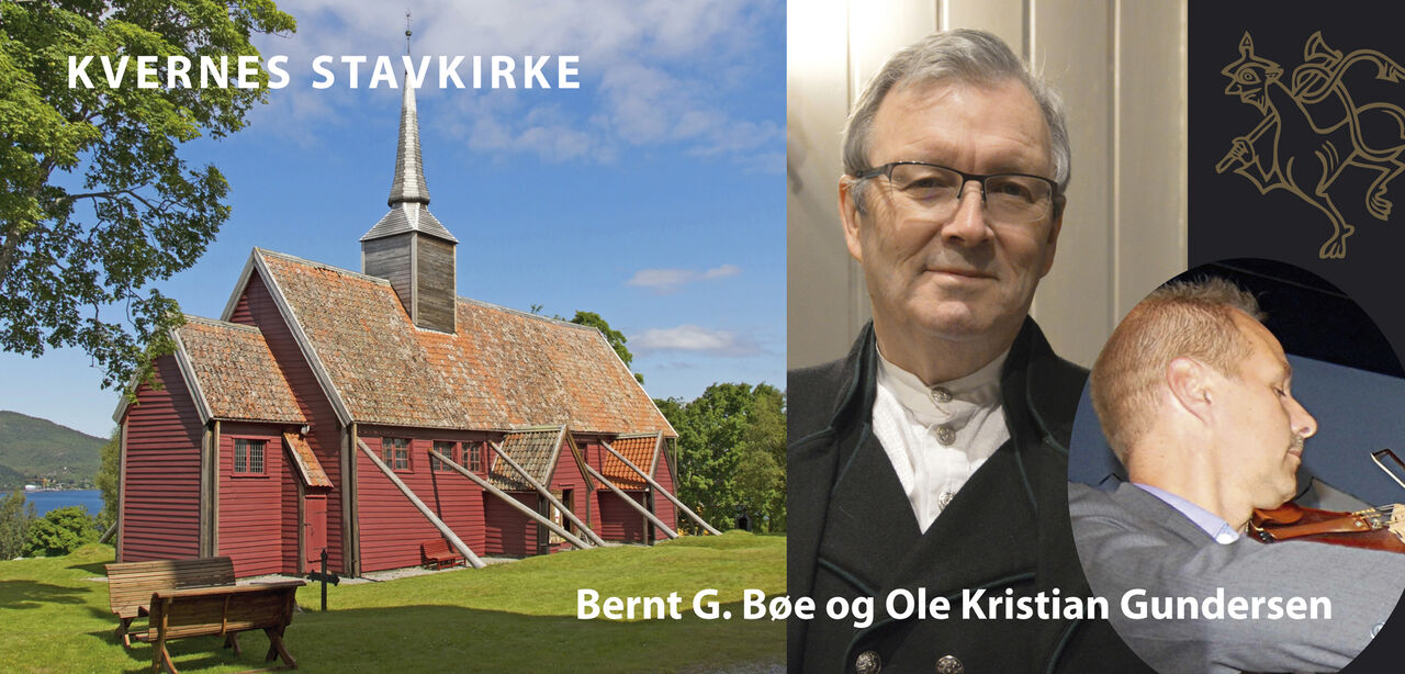 Interessant foredrag med Bernt G. Bøe i stavkirken. Ole Kristian Gundersen krydrer programmet med fiolinmusikk. 