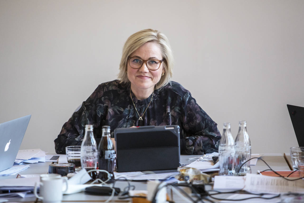 Ingvild Kjerkol leder redaksjonskomiteen som skal ta stilling til krevende saker, som abort og Lofoten på Arbeiderpartiets landsmøte fredag. Foto: Ole Berg-Rusten / NTB scanpix