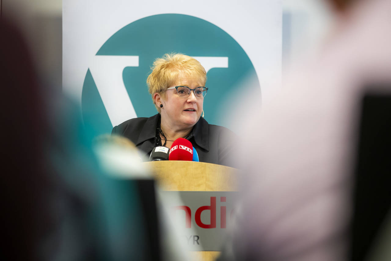 Partileder Trine Skei Grande talte til landsstyremøtet i Venstre i helgen. Foto: Håkon Mosvold Larsen / NTB scanpix