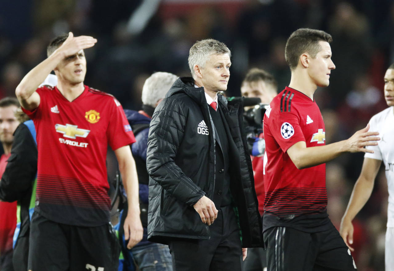 Manchester United-manager Ole Gunnar Solskjær på sidelinjen under 0-2-tapet for Paris Saint-Germain i mesterligaen tirsdag. Foto: Erik Johansen / NTB scanpix