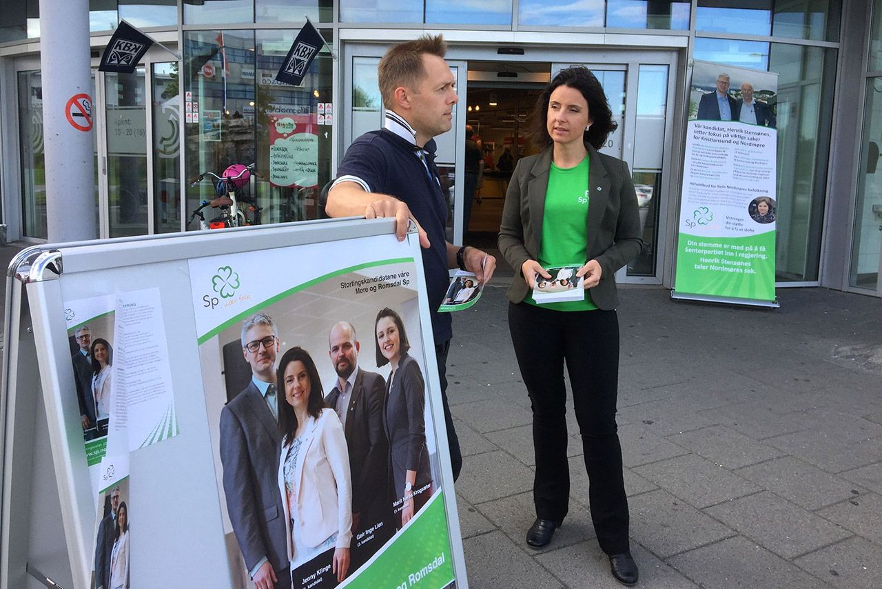 Senterpatiet på Futura i Kristiansund. Foto: Senterpartiet