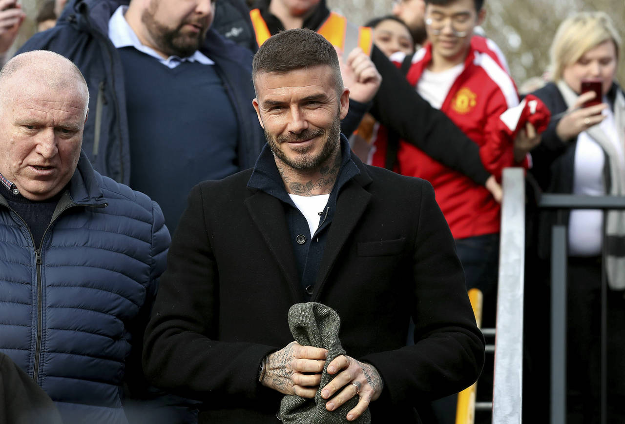 David Beckham skal ta del i kampen som markerer at det er gått 20 år siden Manchester United og Bayern München møttes i mesterligafinalen. Foto: Martin Rickett / PA / AP / NTB scanpix