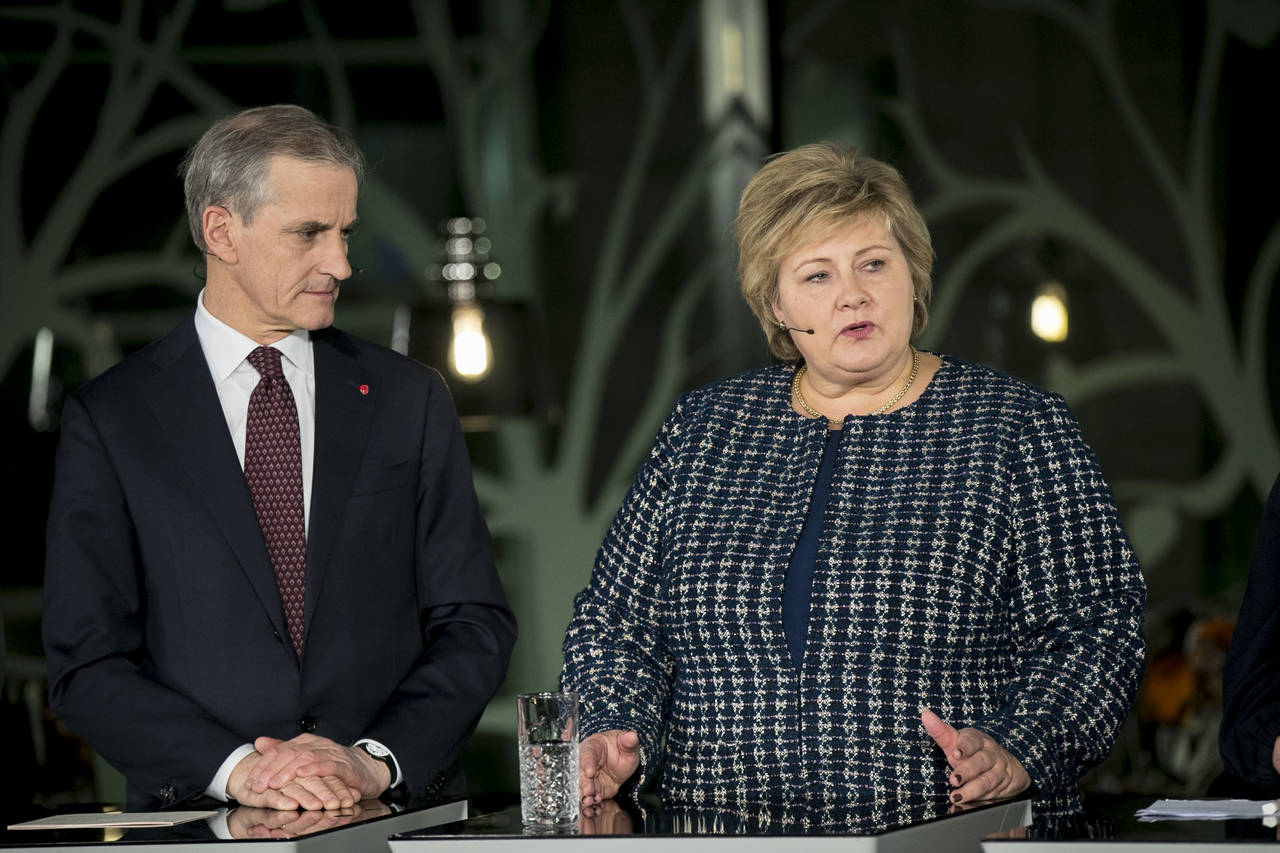 Jonas Gahr Støre og Erna Solberg.  Foto: Vidar Ruud / NTB scanpix