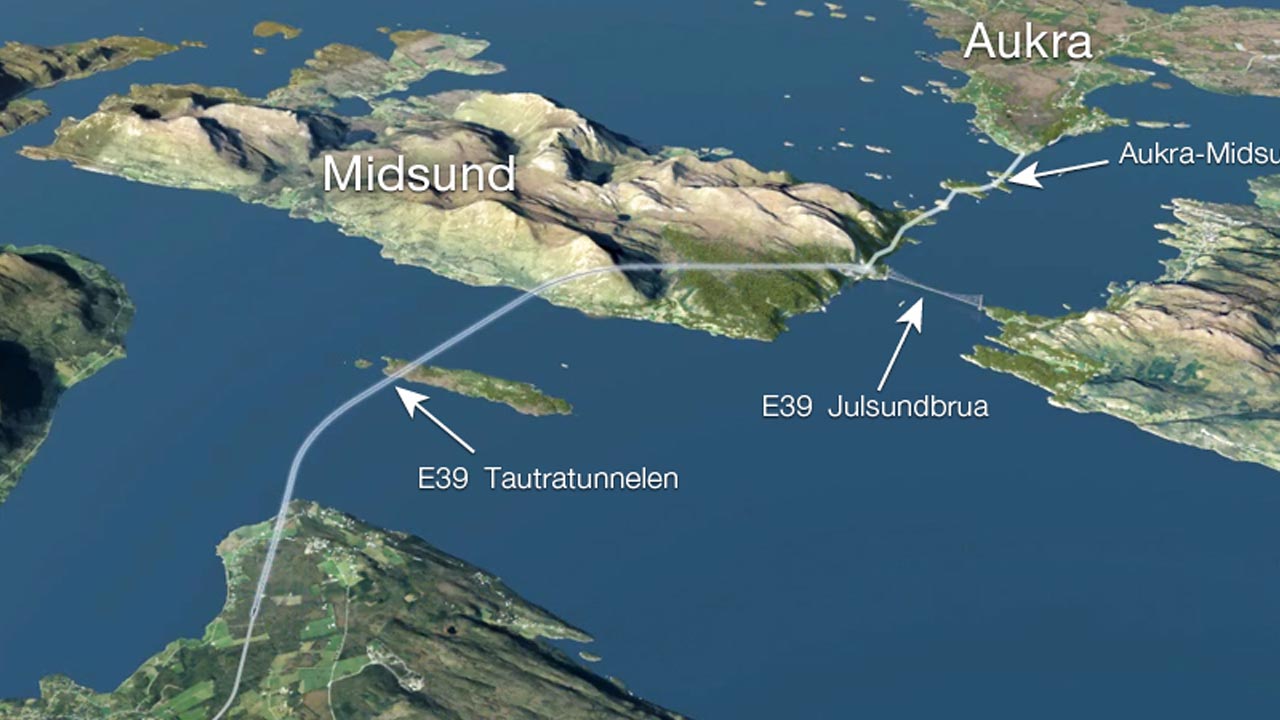 Det vil bli gitt grønt lys til byggingen av Møreaksen, europaveien mellom Ålesund og Molde, ifølge Helge Orten (H), som er leder av Stortingets transportkomité. lllustrasjon: Møreaksen