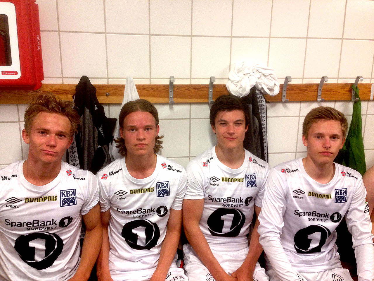 Målscorere for KBK - fra venstre: Ådne Gikling Bruseth, Johan Grønseth, Arnstein Aasbø og Tobias Dahle. Foto: Lars Helge Høvik