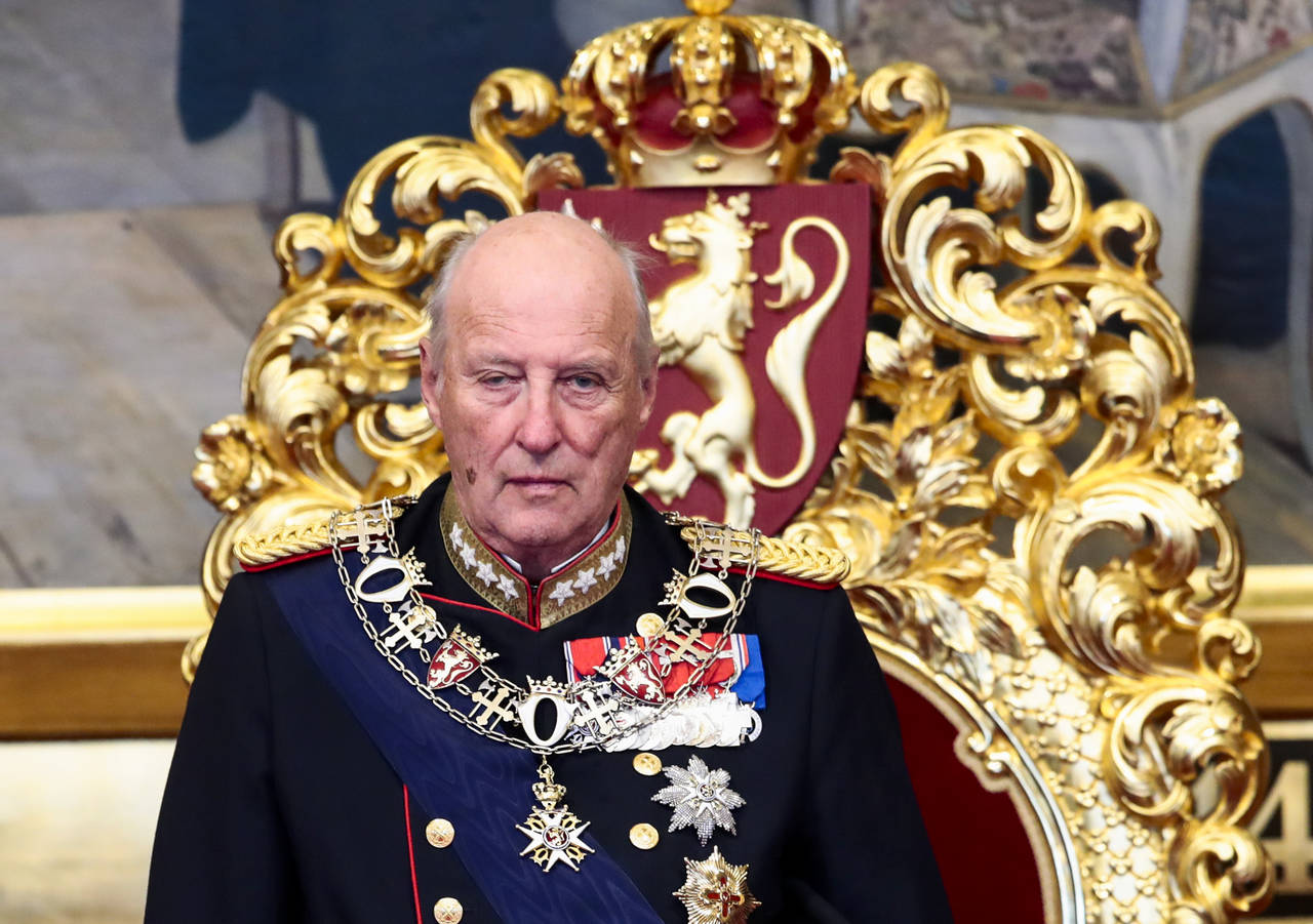 Forslaget om at Norge bør bli republikk og at kongen skal erstattes av en valgt president falt tirsdag med 36 mot 130 stemmer. Her er Kong Harald fotografert under den høytidelige åpningen av Stortinget 2018. Foto: Lise Åserud / NTB scanpix