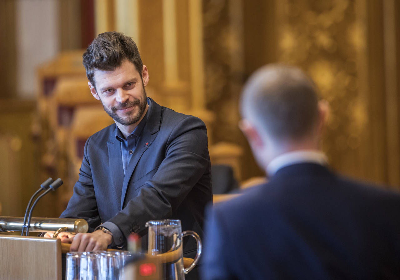 Rødt-leder Bjørnar Moxnes kan glede seg over stor medlemsvekst, også i 2019. Foto: Ole Berg-Rusten / NTB scanpix