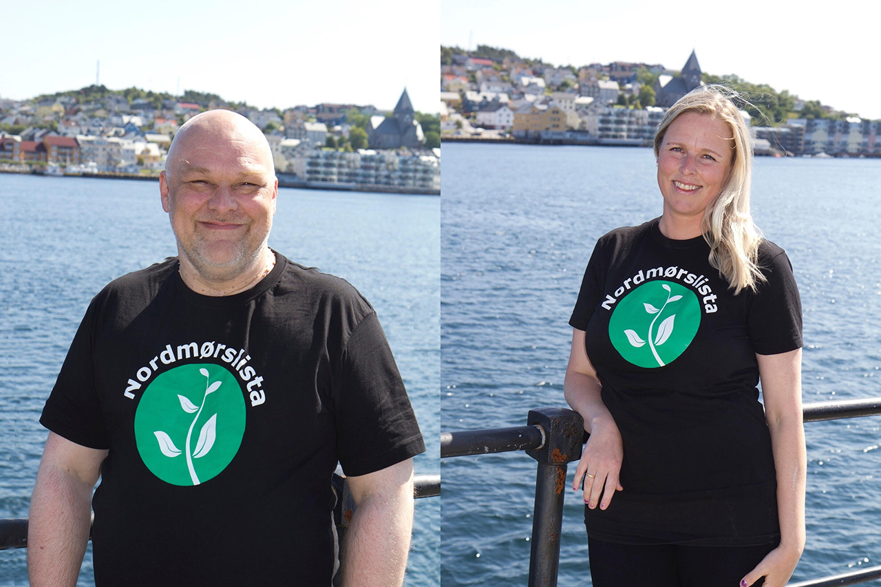 Stig Anders Ohrvik og Linda Dalseg Høvik representerer Nordmørslista i bystyret og i formannskapet i Kristiansund, og er dessuten medlemmer i utvalget som skal utrede regiontilknytning. Foto: Terje  Holm