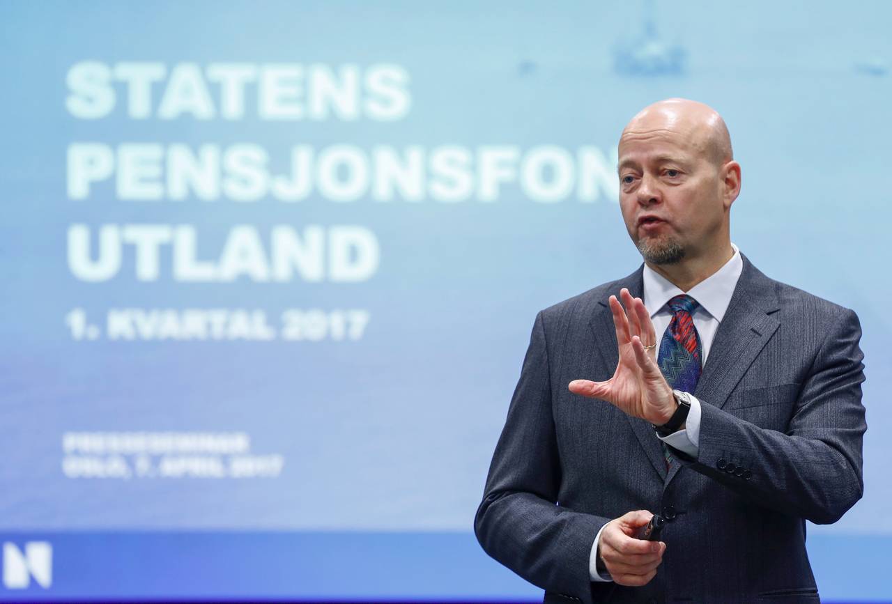  Leder Yngve Slyngstad for Statens pensjonsfond med tredje beste kvartalsresultat noensinne. Foto: Terje Pedersen / NTB scanpix