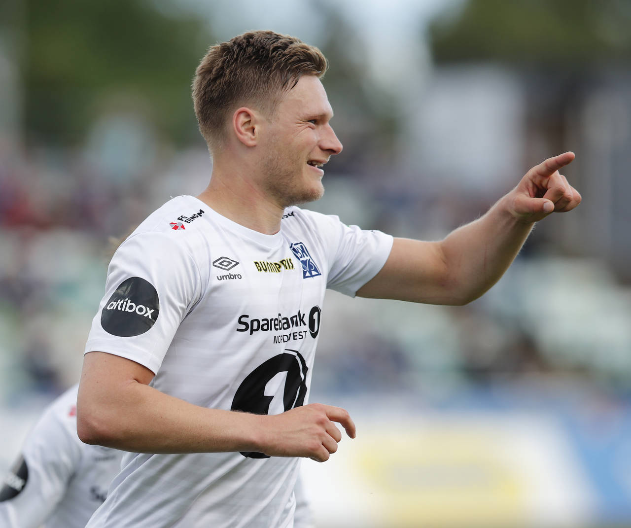 Kristiansunds Benjamin Stokke scoret to mål mot Krasnodar tirsdag. Foto: Terje Bendiksby / NTB scanpix