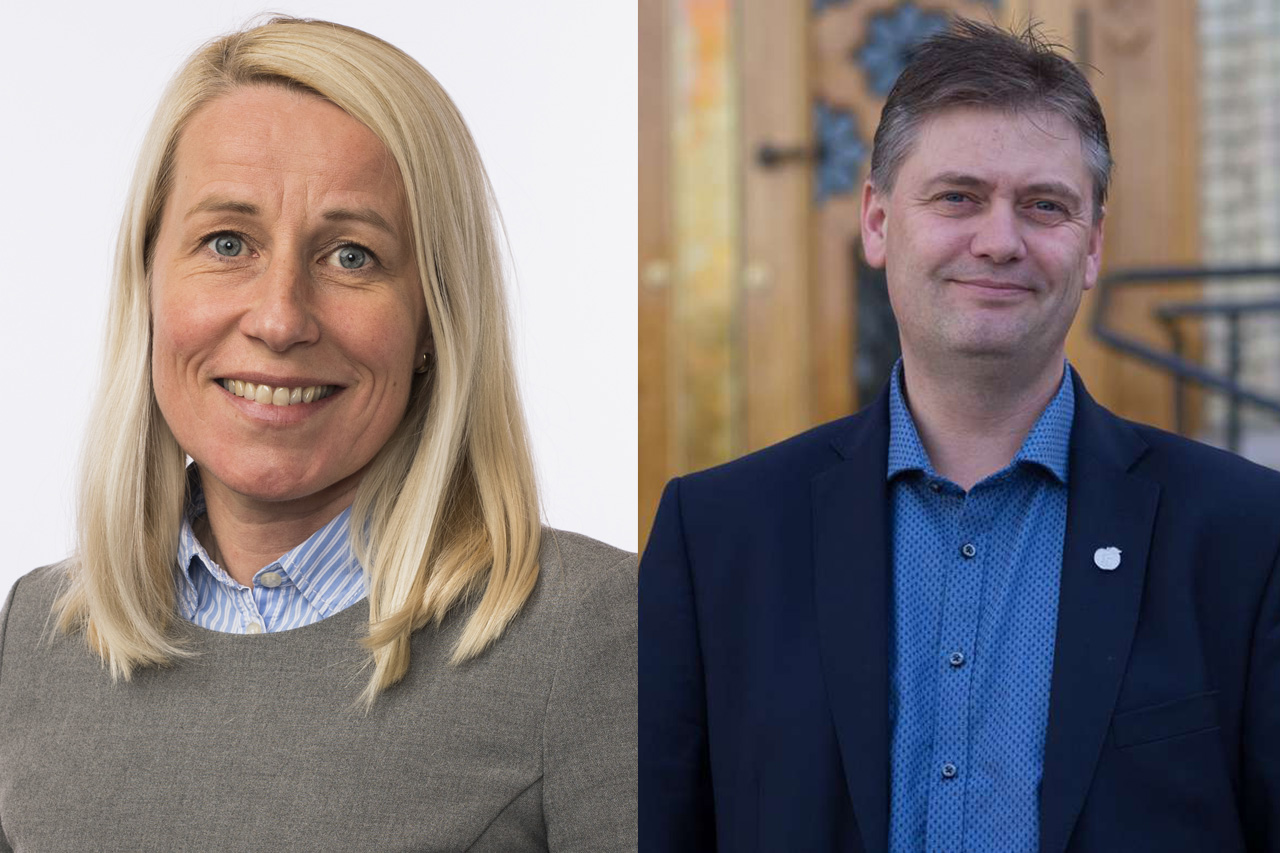 Marianne Synnes (H) og Jan Steinar Engeli Johansen (FrP). Foto: Stortinget (t.v.) og Fremskrittspartiet ved fotograf Bibben (t.h.)