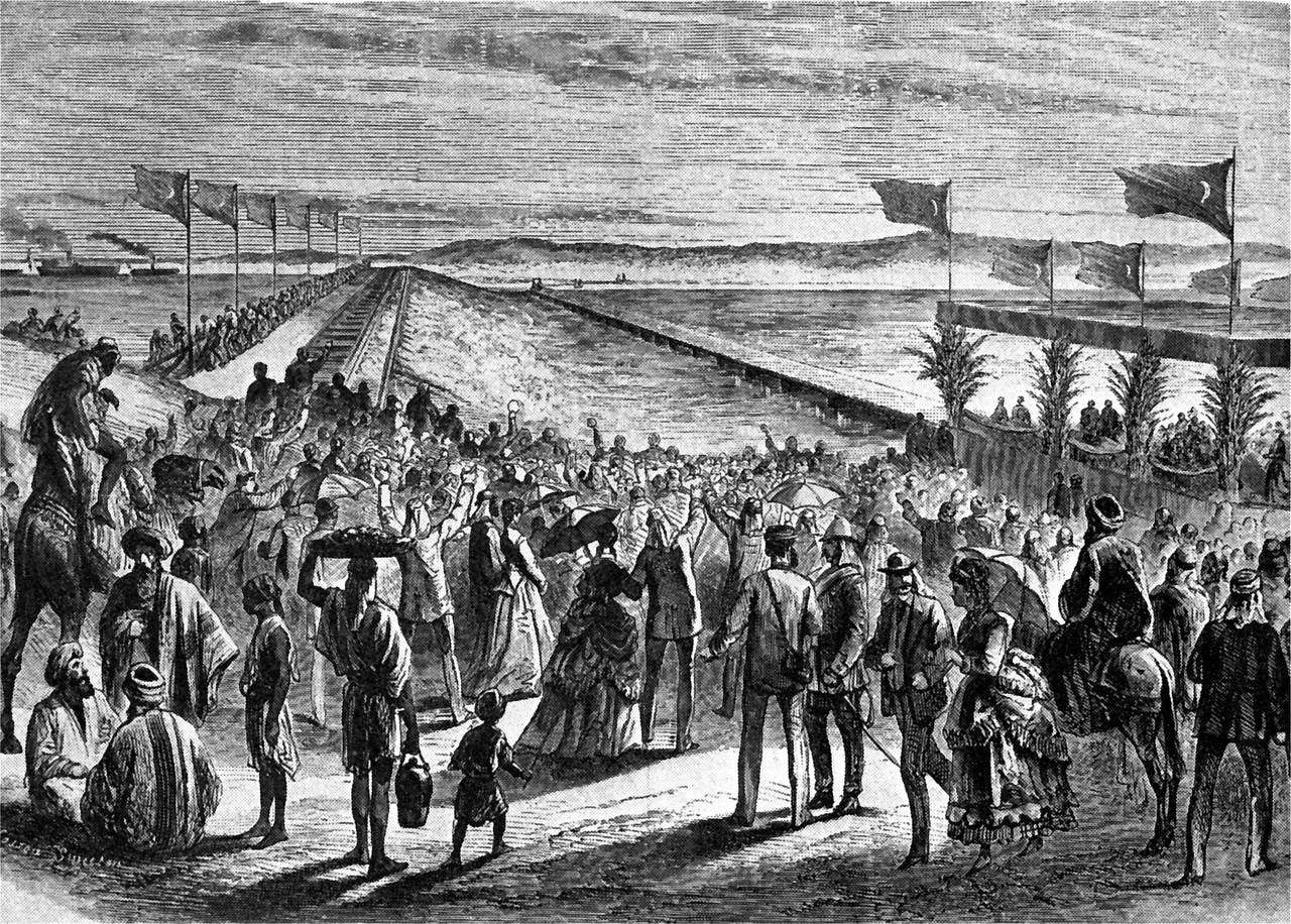 Innvielsen av Suezkanalen. Fra Wikimedia Commons