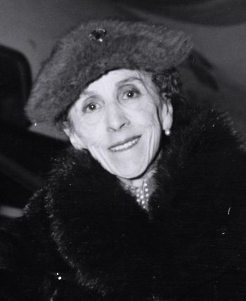 Baronesse Karen Blixen-Finecke på Kastrup Airport CPH, København 11.februar 1957