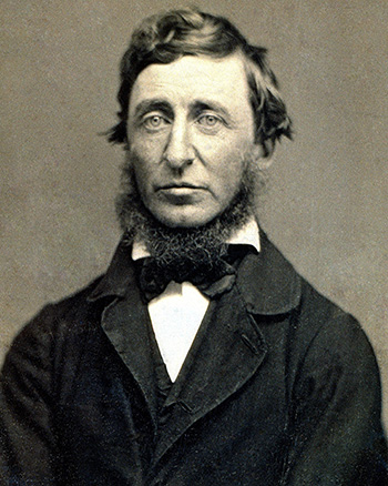 1817: Den amerikanske forfatteren, filosofen og friluftsmannen Henry David Thoreau ble født i Massachusetts. Foto: Wikimedia Commons