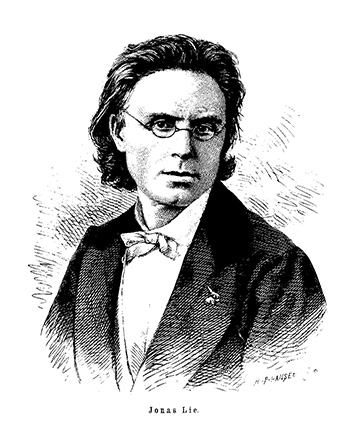 Ungdomsportrett av forfatteren Jonas Lie (1833-1908). Foto: H. P. Hansen