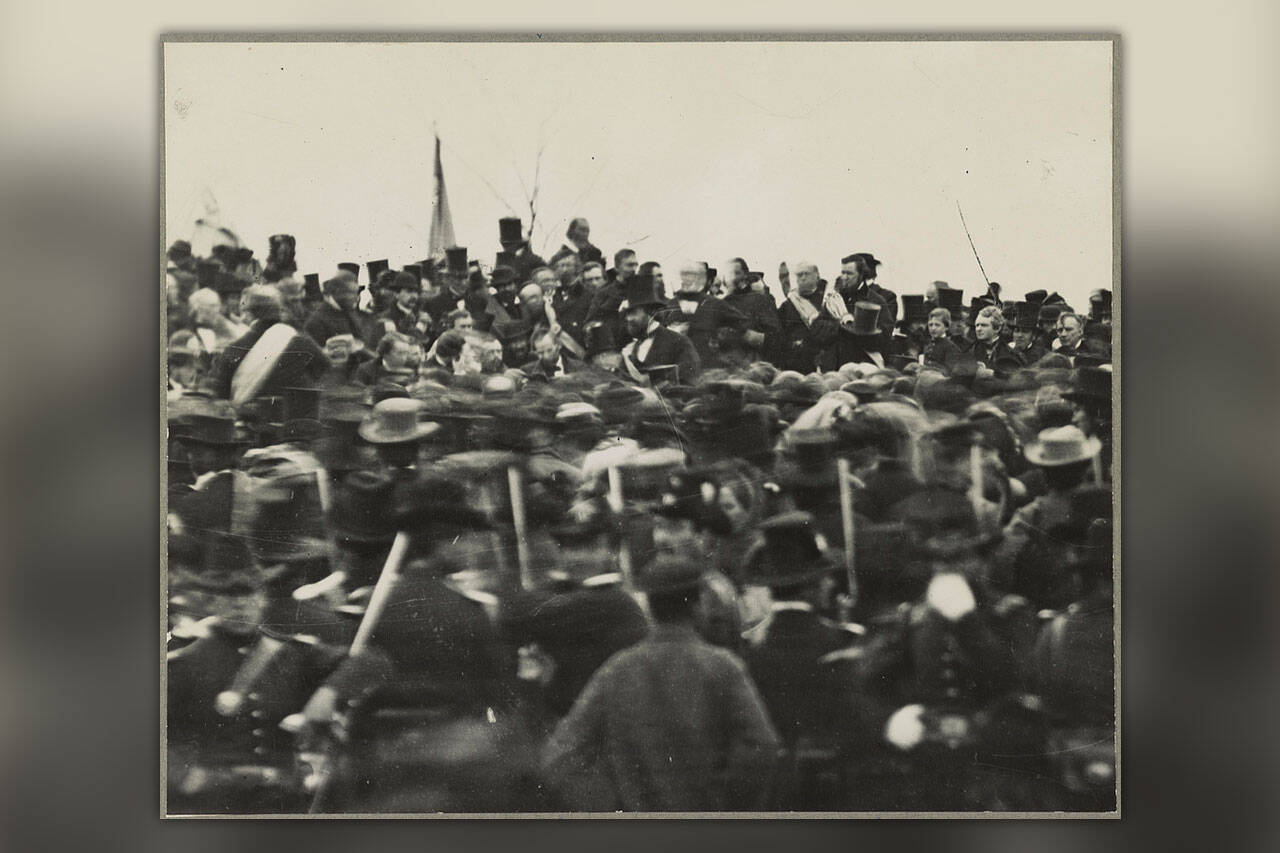 Det eneste bekreftede bildet av Abraham Lincoln den dagen han holdt Gettysburg-talen. Foto: Wikimedia Commons