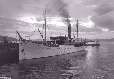 DS «Haakon VII» i Trondheim, 1907 Foto: Anders Beer Wilse