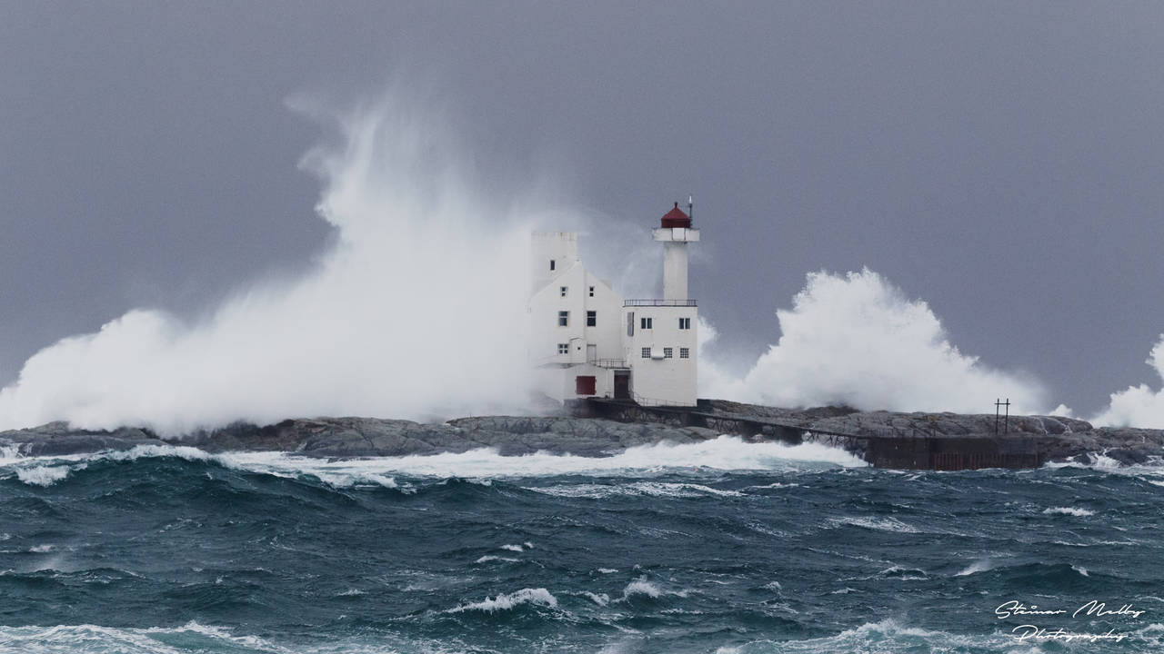 Fra en stormfull dag ved Hestskjæret i 2019. Illustrasjonsfoto: Steinar Melby