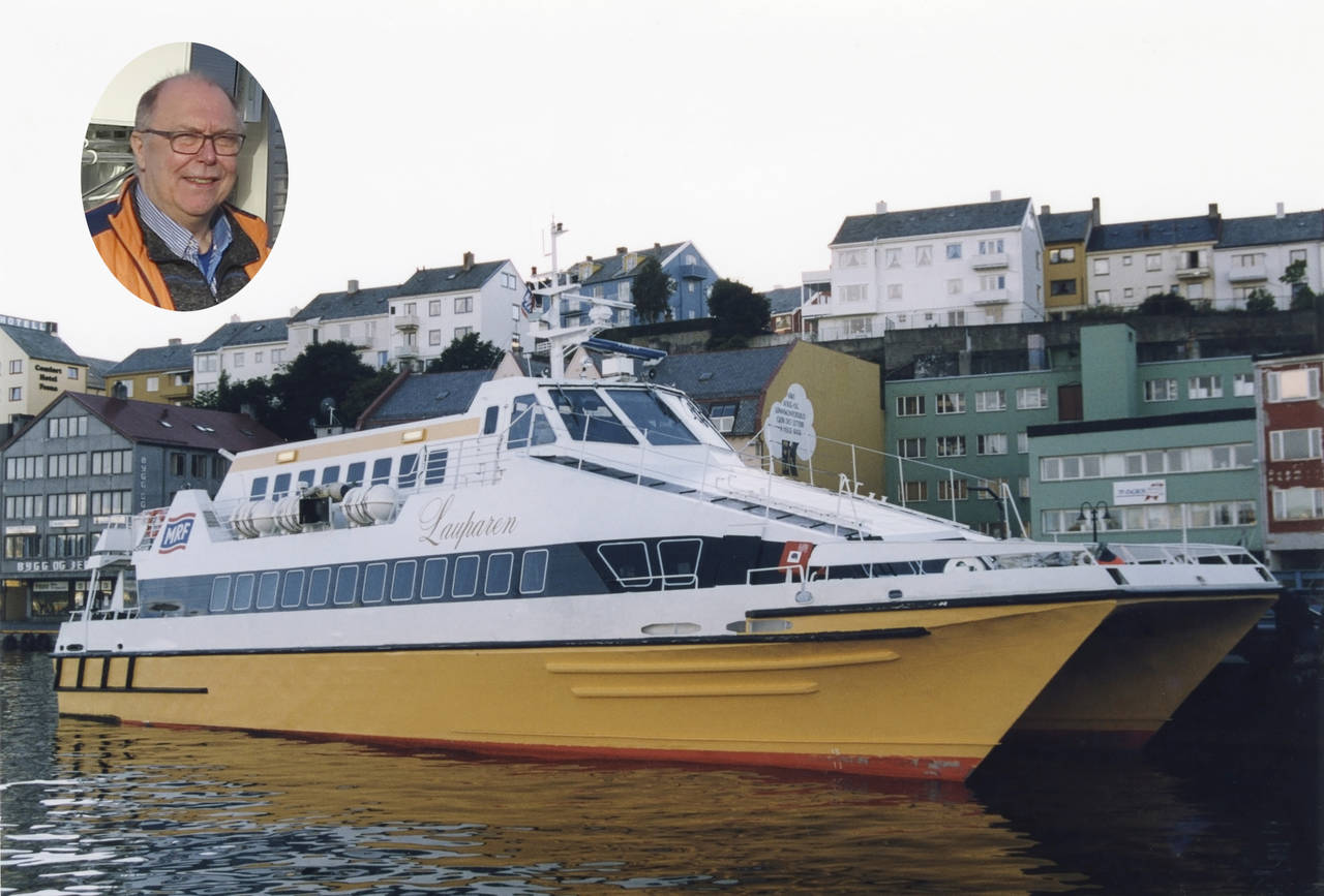 «Lauparen» startet hurtigbåtruten til Trondheim i 1994. Karstein Holm var kaptein. (Foto: Arve Jenssen)