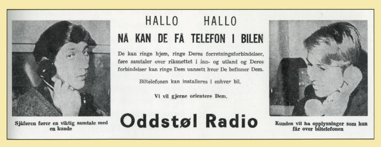 Annonse for den første mobiltelefonen på Nordmøre i Romsdalsposten 26.10.1967.