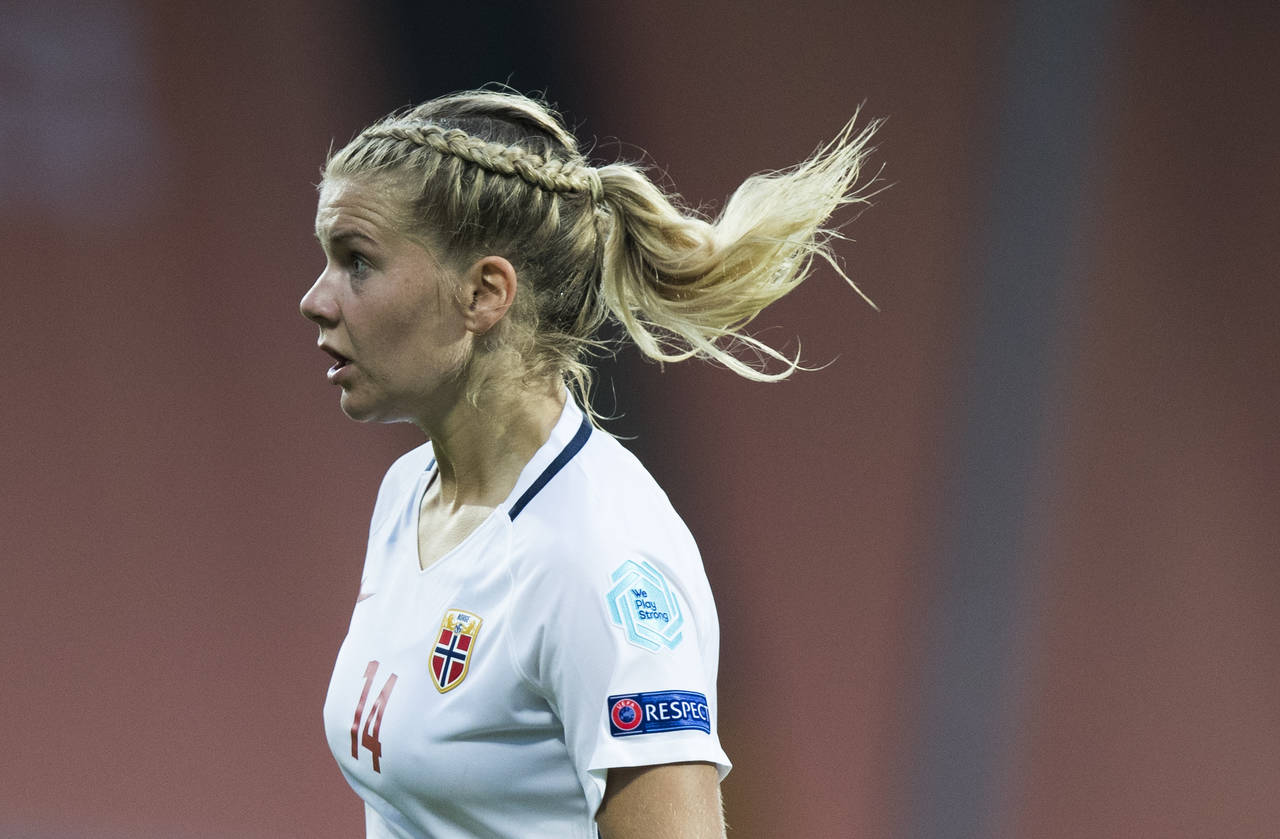 EM fotball kvinner 2017. Ada Hegerberg under kampen Norge - Danmark (0-1) på stadion i Deventer, mandag kveld. Foto: Berit Roald / NTB scanpix