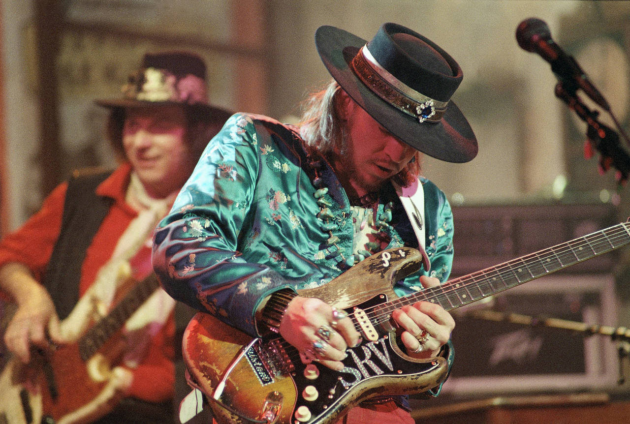 Stevie Ray Vaughan. Foto: AP Photo/Marty Lederhandler