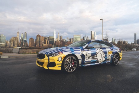 POP-ART: BMW ga den amerikanske kunstneren Jeff Koons i oppdrag å spesialdesigne M850i xDrive Gran Coupé. Foto: Produsenten