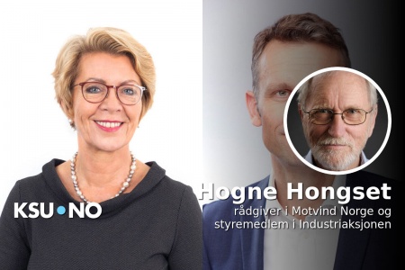 Åslaug Haga (t.v), administrerende direktør i NORWEA, og Knut Kroepelien, administrerende direktør i Energi Norge, med kronikk i VG 21. februar 2022, som Hogne Hongset skriver tilsvar på i denne artikkelen. Foto: Norwea / EnergiNorge
