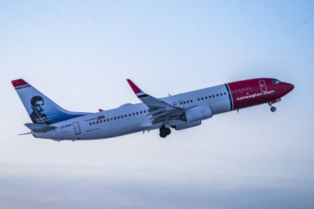 Et fly fra Norwegian tar av fra Oslo lufthavn Gardermoen.Foto: Håkon Mosvold Larsen / NTB