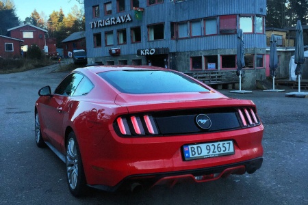 2015: Dagens versjon av Ford Mustang kom på markedet i 2015. Foto: Morten Abrahamsen / NTB 