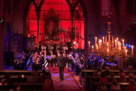 Julekonsert med Frei Hornmusikk i Frei kirke i 2019. Foto: Olav Inge Birkelund