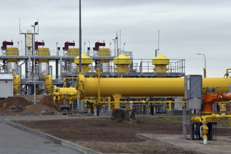 Et gassanlegg i Budno i Polen, knyttet til den nye rørledningen fra Norge til Polen som ble åpnet tirsdag. Samme dag oppsto det plutselige lekkasjer, trolig som følge av sabotasje, på to gassrørledninger fra Russland til Tyskland. Foto: AP / NTB