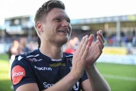 Benjamin Stokke scoret to mål for KBK mot Moss. Foto: Anders Tøsse / NTB