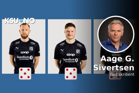 Dan Peter Ulvestad (t.v) , Bendik Bye og Oskar Sivertsen fikk alle femmereav Aage G Sivertsen i denne rundens minibørs. Alle spillerfoto: KBK