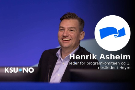 Henrik Asheim, leder for programkomiteen og 1. nestleder i Høyre. Foto: Hans Kristian Thorbjørnsen