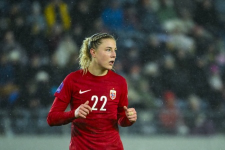 Sophie Román Haug scoret to ganger for Norge mot Kroatia tirsdag.Foto: Carina Johansen / NTB