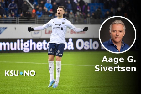 Benjamin Stokke i mirakelkampen mot Vålerenga borte, hvor det ble klart at KBK havnet i eliteserien igjen. Foto: Annika Byrde / NTB