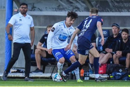 Sebastian Tounekti ble matchvinner for Haugesund mot Kristiansund. Foto: Jan Kåre Ness / NTB