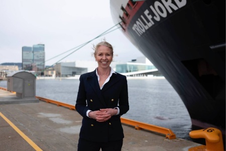 Hedda Felin, administrerende direktør i Hurtigruten. Foto: Kristian Dale / Hurtigruten