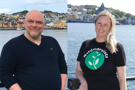 Stig Anders Ohrvik får fornyet tillit som ordførerkandidat i Kristiansund, og Linda Dalseg Høvik blir varaordførerkandidat. Foto: Inger Johanne Ohrvik / Terje Holm