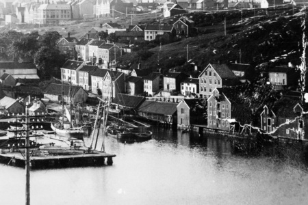 Kranaskjæret og Vågen i Kristiansund, anno 1965. Fra Nordmøre Museums fotosamlinger.